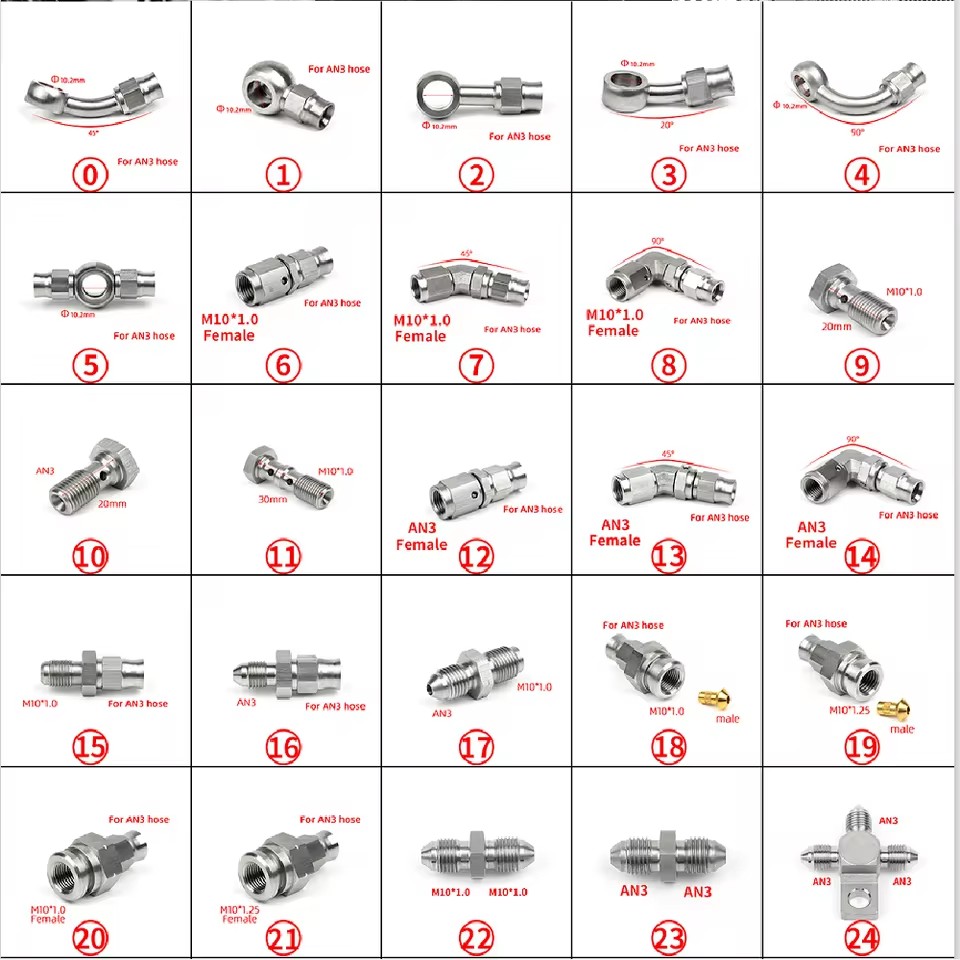 01PC AN3 AN4 Car modified Moto - Brake Line Motorcycle ulasan dan harga